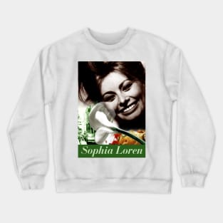 Sophia Loren Collage Portrait Crewneck Sweatshirt